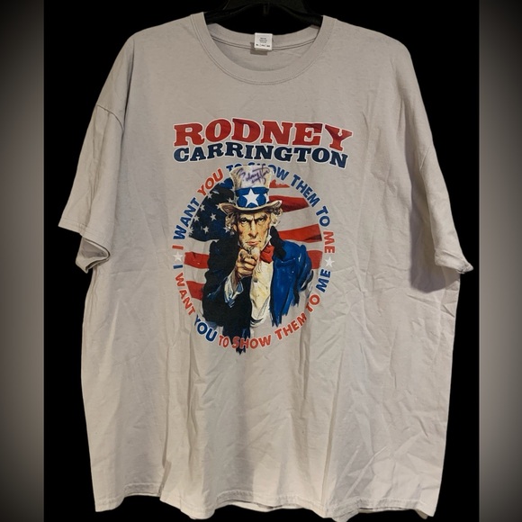 Comedian Rodney Carrington tshirt with Uncle Sam men’s size 3XL - Picture 1 of 5